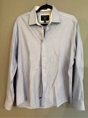 Report Collection Light Blue Men's Dress Shirt